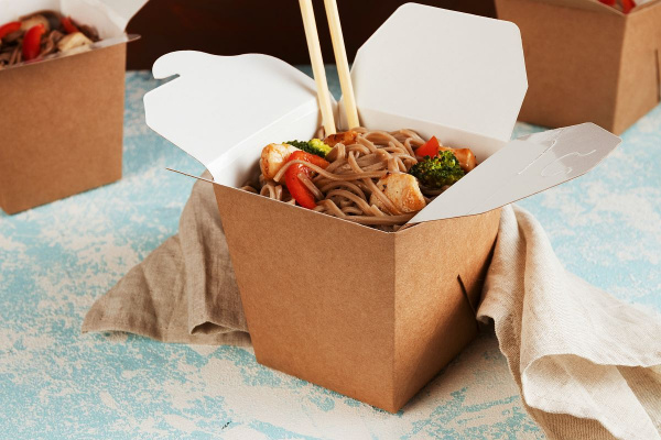 Контейнер крафт для лапши WOK 100x65x80 мм, 460 мл