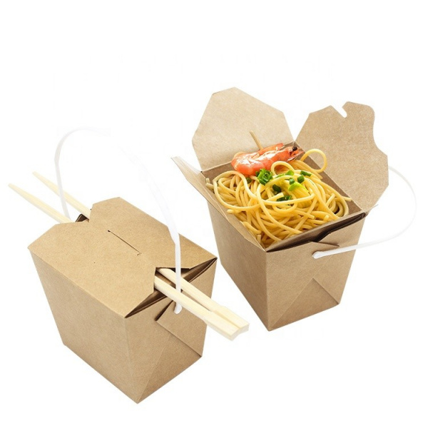 Контейнер крафт для лапши WOK 100x90x90 мм, 560 мл