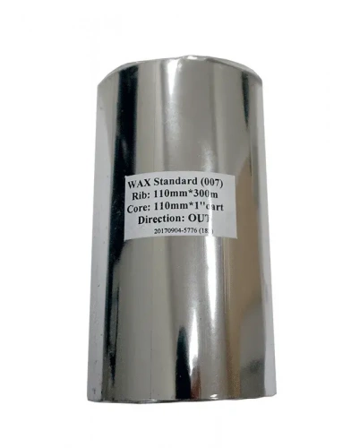 Риббон Wax-Resin Standard (110мм*300м *1"*110мм OUT) (206), серебряный лидер,